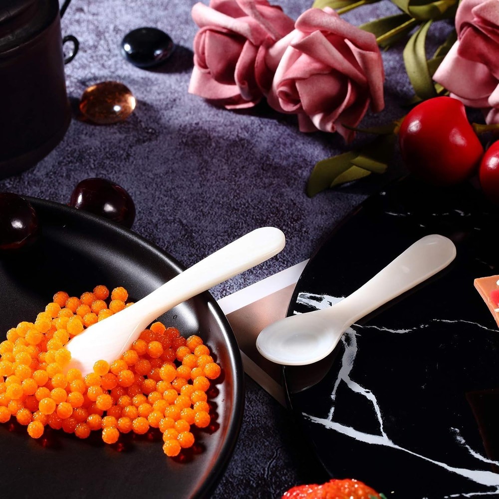 Handcrafted Round Handle Caviar Spoons - 2.75 Inch