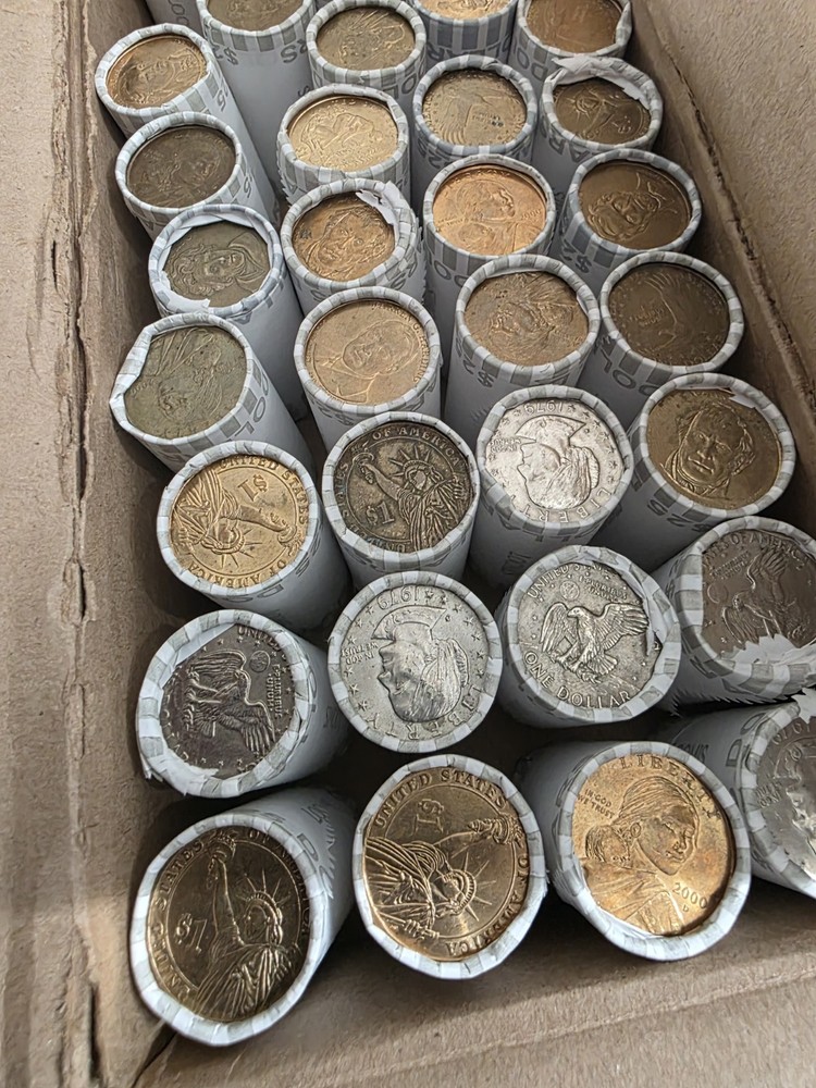 US $25 coin rolls