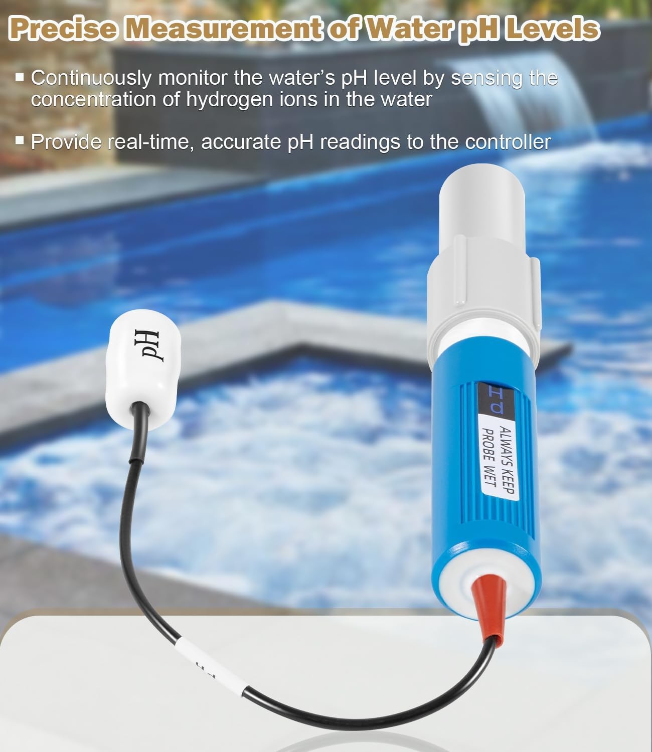 Replace for GLX-Probe-PH PH Probe for Hayward Sense & Dispense Automation System
