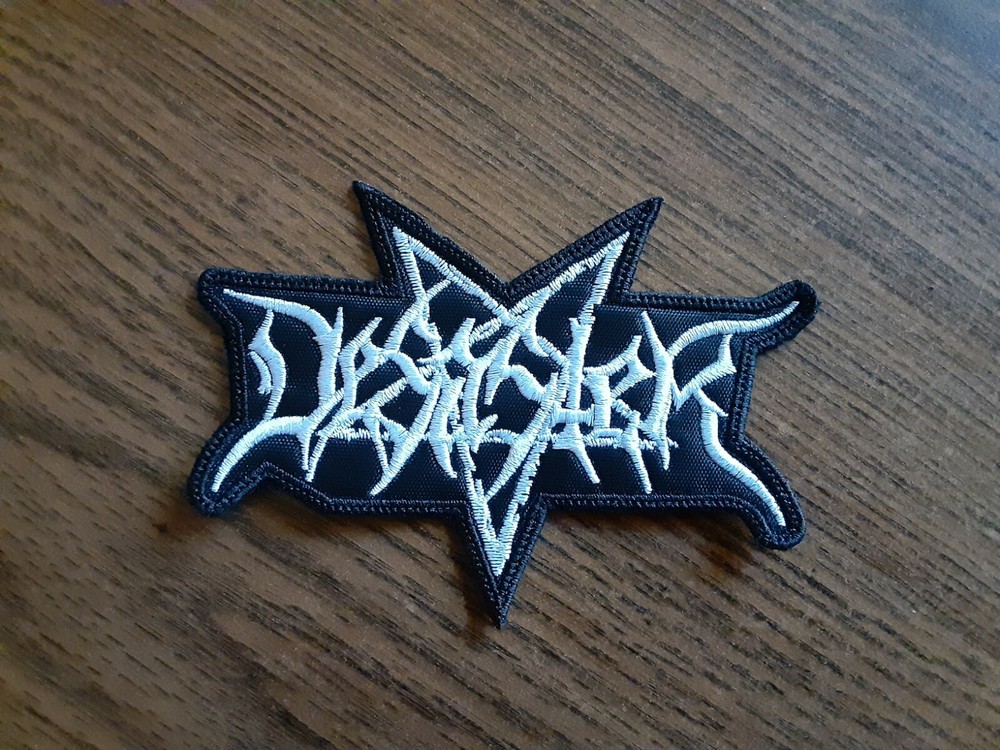 DESASTER,SEW ON WHITE EMBROIDERED PATCH
