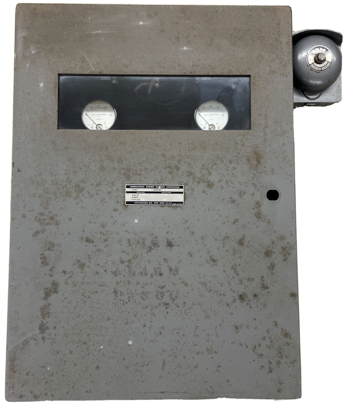 Vintage Retro Fire Alarm Signal Panel 4201-2 IBM Slate Back CLEAN! VERY RARE!