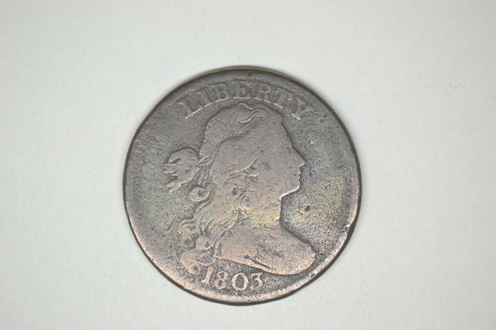 1803 Draped Bust Large Cent- Fine with surface roughness