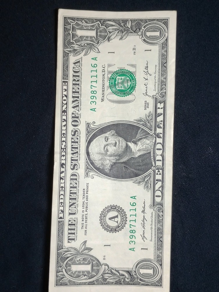 2021 $1 Note Double Gas Pump Error. #518