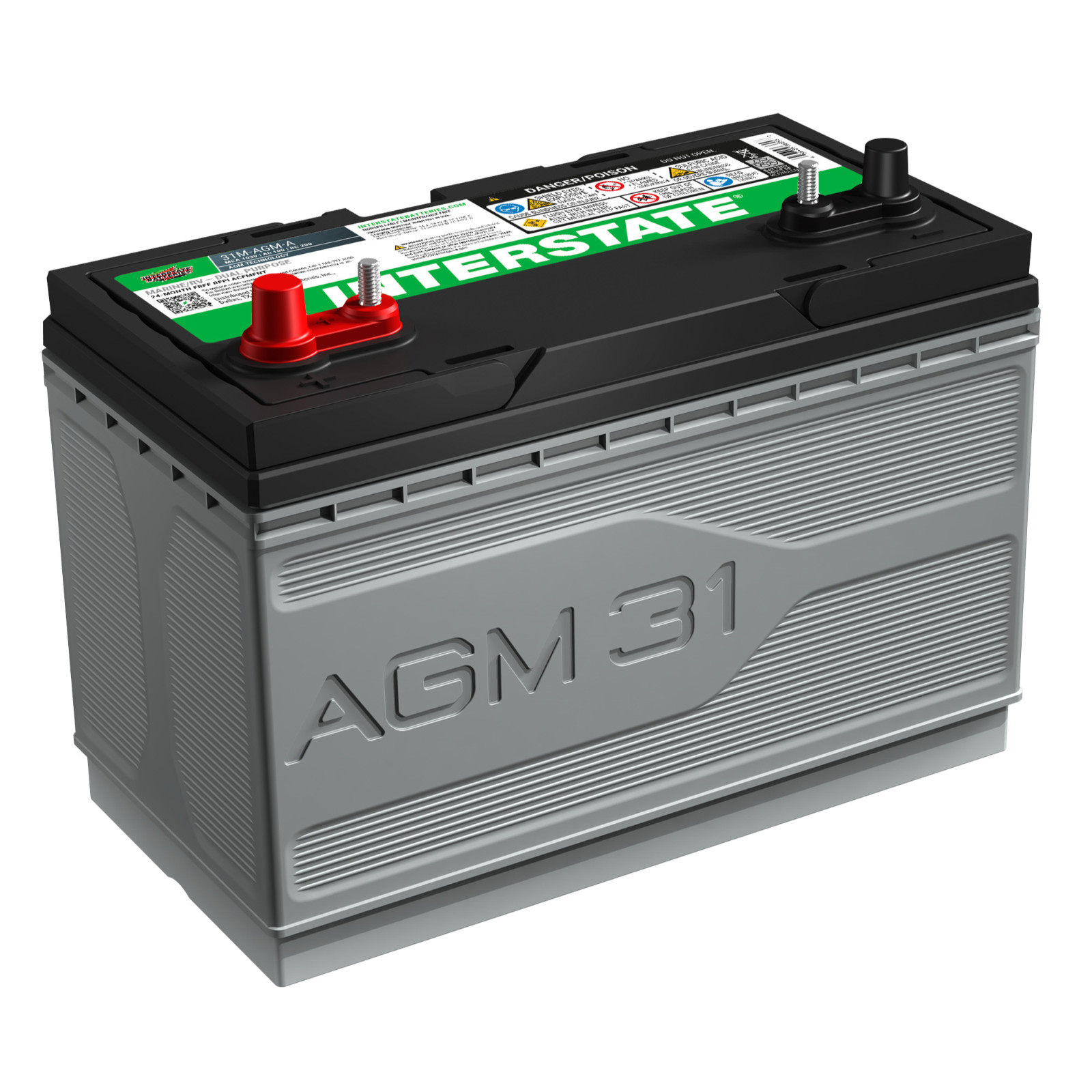 Interstate Batteries Dual Purpose AGM Marine Boat/RV Battery 12V 100Ah 825CCA