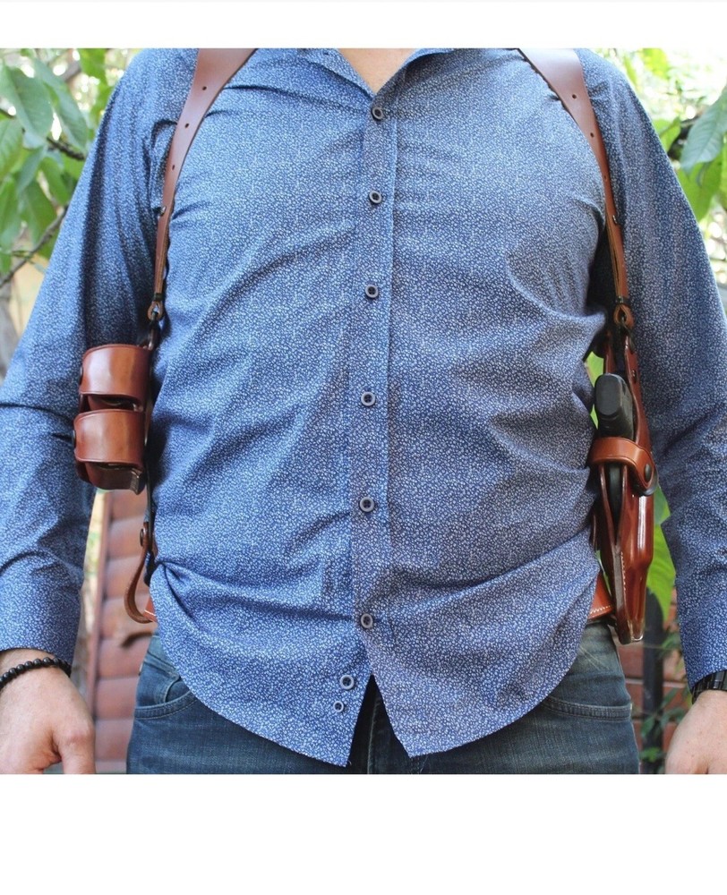 Fits Colt Python 357 Magnum 2.5”BBL Vertical Shoulder Holster #1305# RH