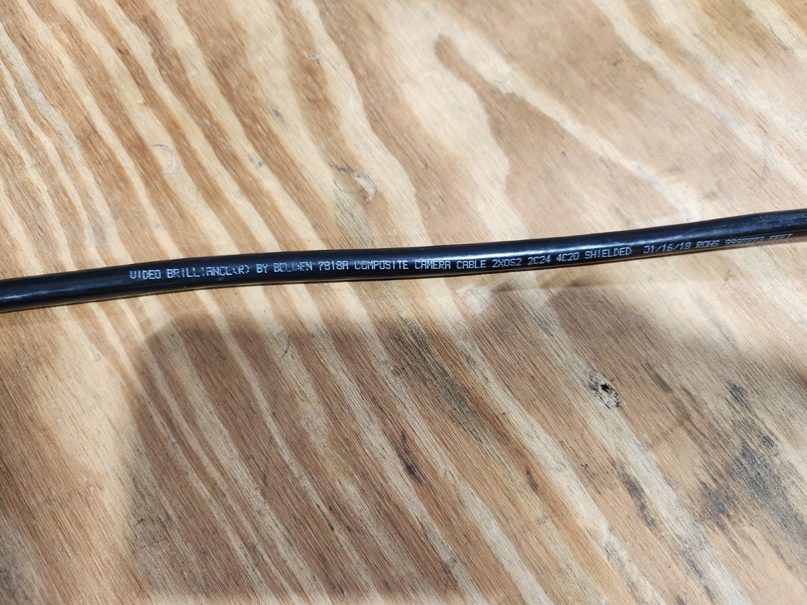 25' Berlden 7818A SMPTE 311M LEMO PUW/FUW High Def Camera Hybrid SM Fiber Cable