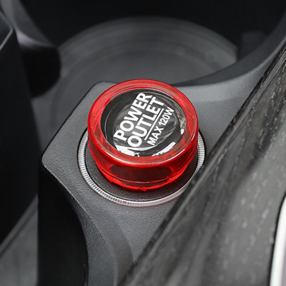 Car Interior Cigarette Lighter Cover Power Outlet Button Socket Plug Cap Cover