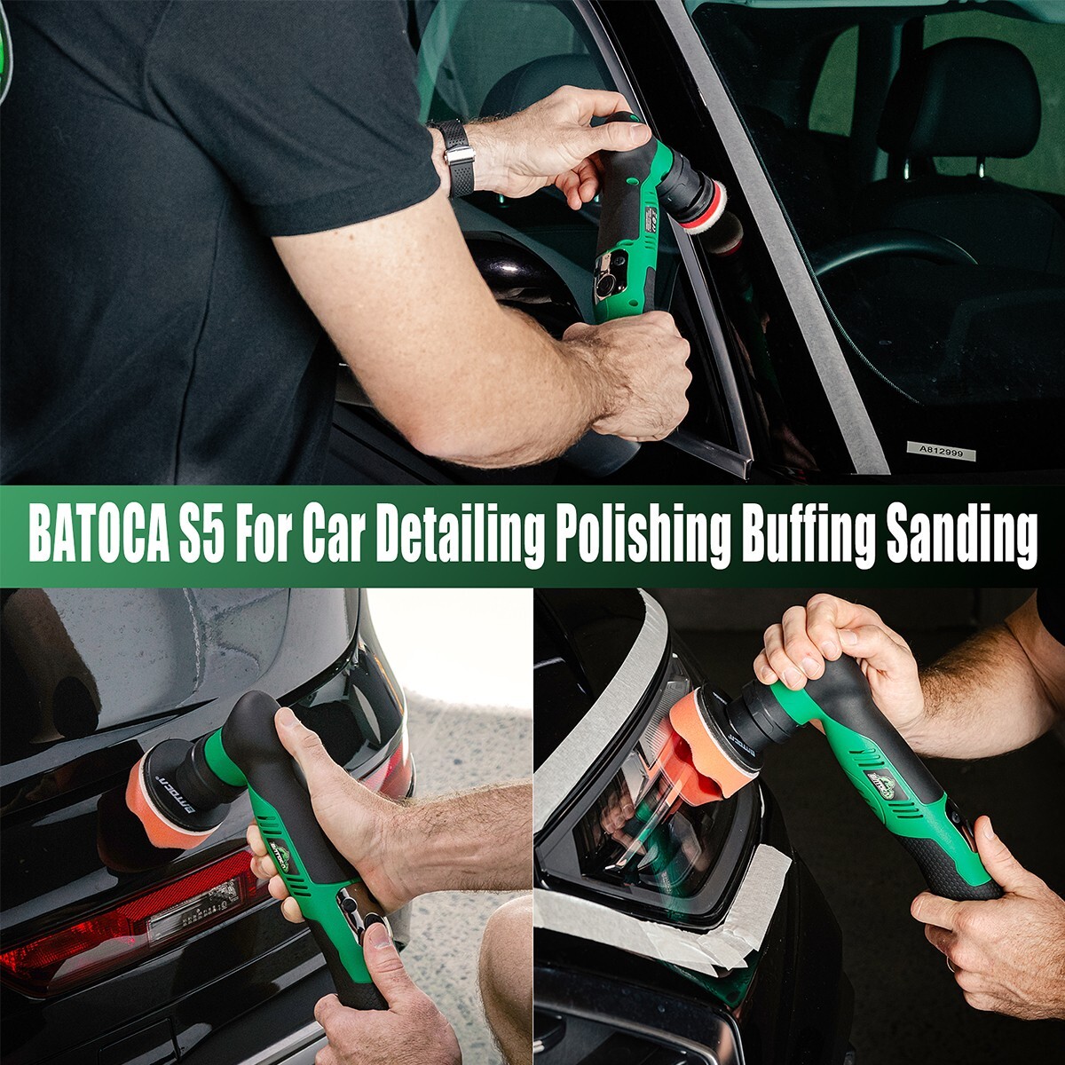 BATOCA S5 Mini Cordless Car Polisher Buffer Sander Polishing Machine RO&DA 1" 3"