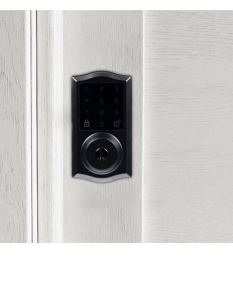 SmartCode Electronic Touchpad Deadbolt - Matte Black