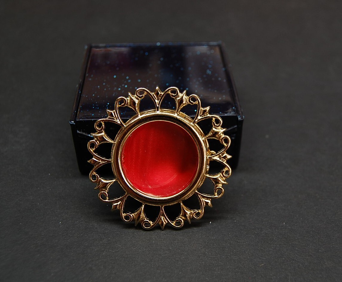 Large Relic Theca, Gold Plated Reliquary - Saint Relic Theca with Case (F)