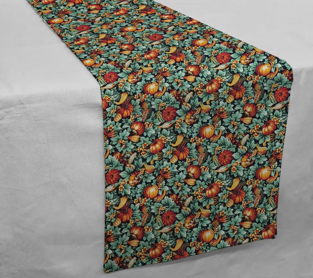 Pumpkins & Gourds Table Runner (2 Patterns Available)