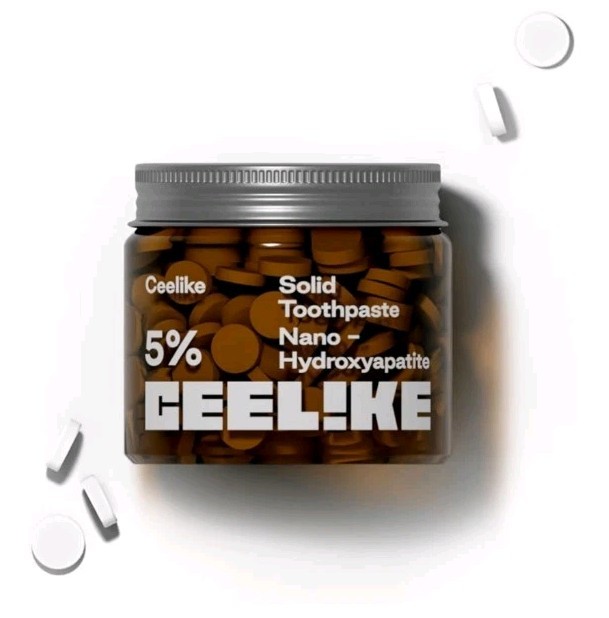 CEELIKE 5% Hydroxyapatite Solid Toothpaste Enamel Strengthening - 62 Tablets