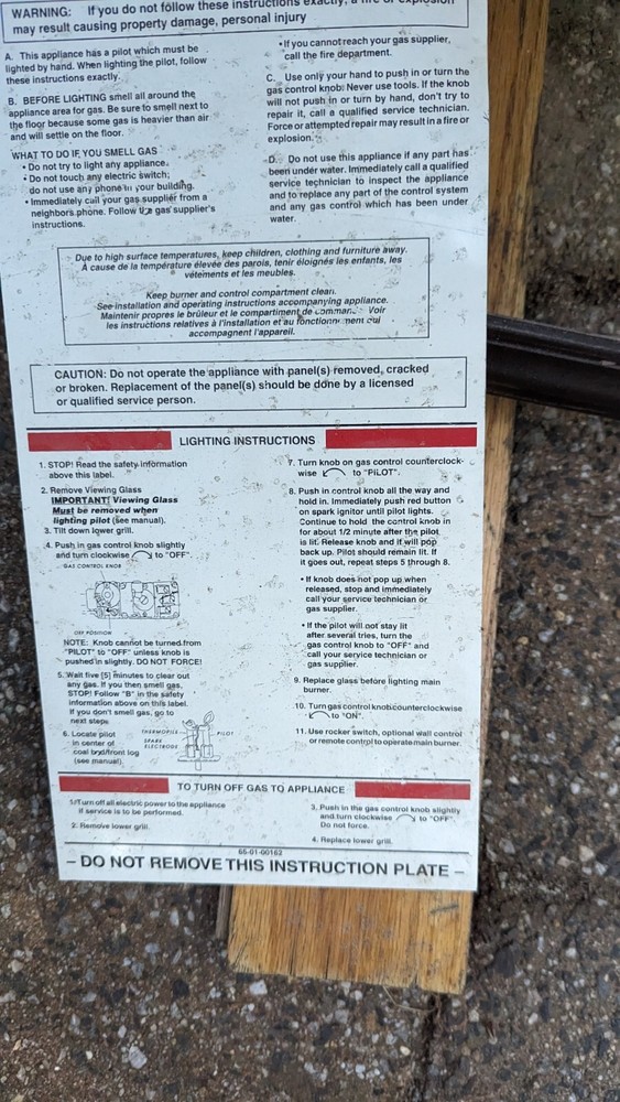 Gas fireplace insert