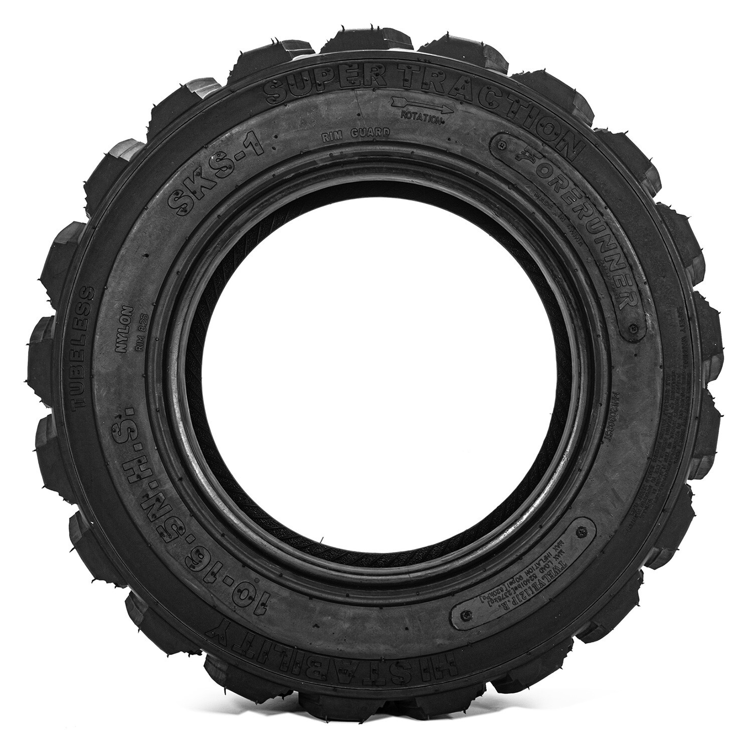 Set 4 10x16.5 12 Ply Skid Steer Tires 10-16.5 for Bobcat 10 16.5 Heavy Duty