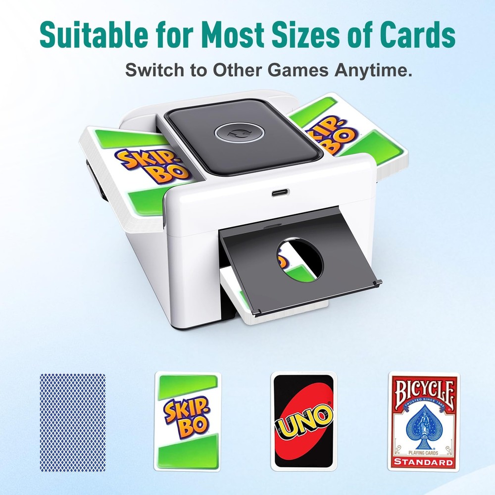 Automatic Card Shuffler 2 Deck,Quite playing Card Shuffler Machine 14 Deck