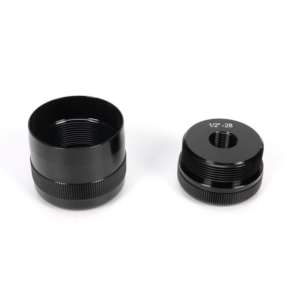 1/2-28 Aluminum End Caps Black High Quality 6061 Aluminum D Cell Cap Set