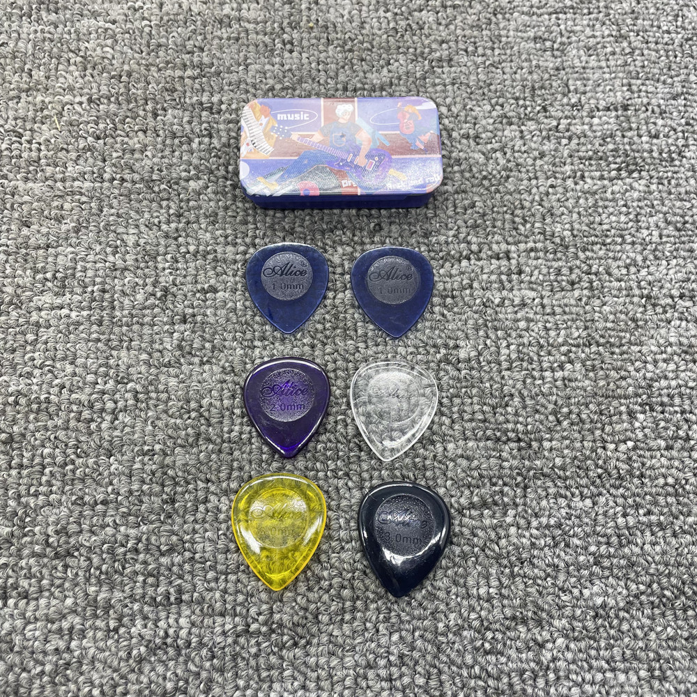 Thin 1.0-3.0mm 6 × Transparent Guitar Picks Acoustic Electric Plectrums Assorted