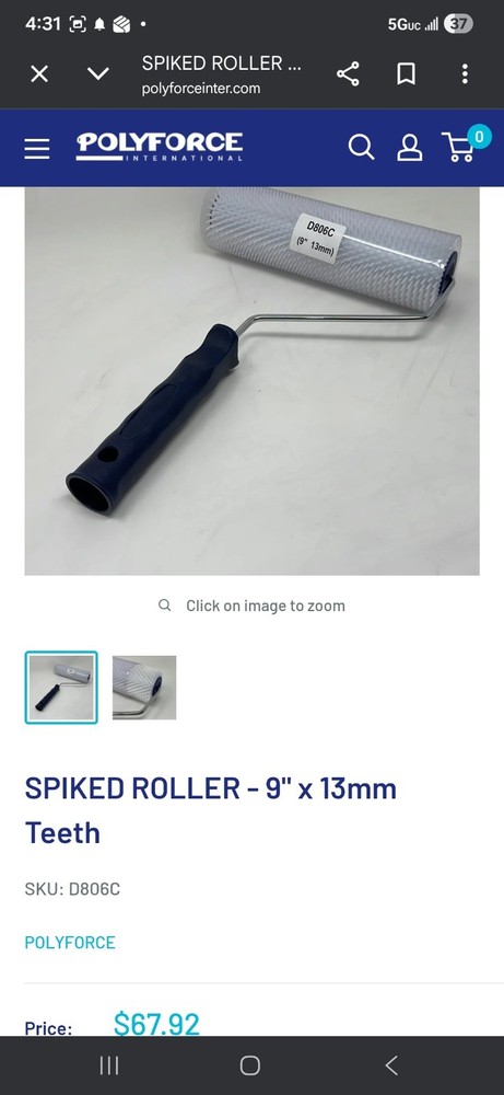 Spiked Roller 9"   13mm