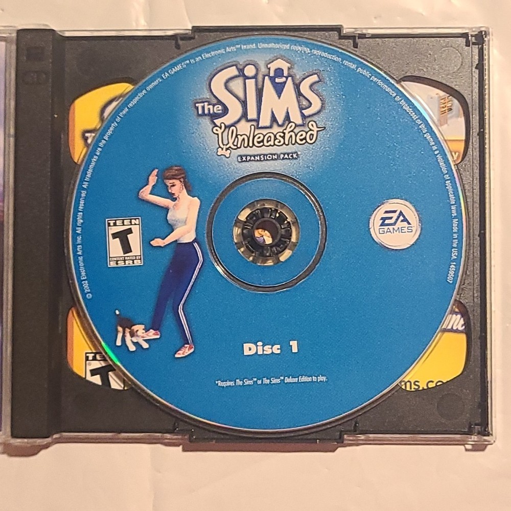 The Sims: Unleashed Expansion Pack (PC 2-Disc CD-ROM, 2002) CD