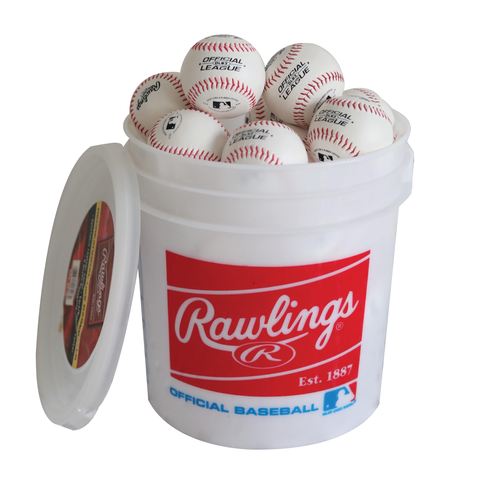 Rawlings Official League Competition Grade Baseballs - Bucket Of 24 Base Balls
