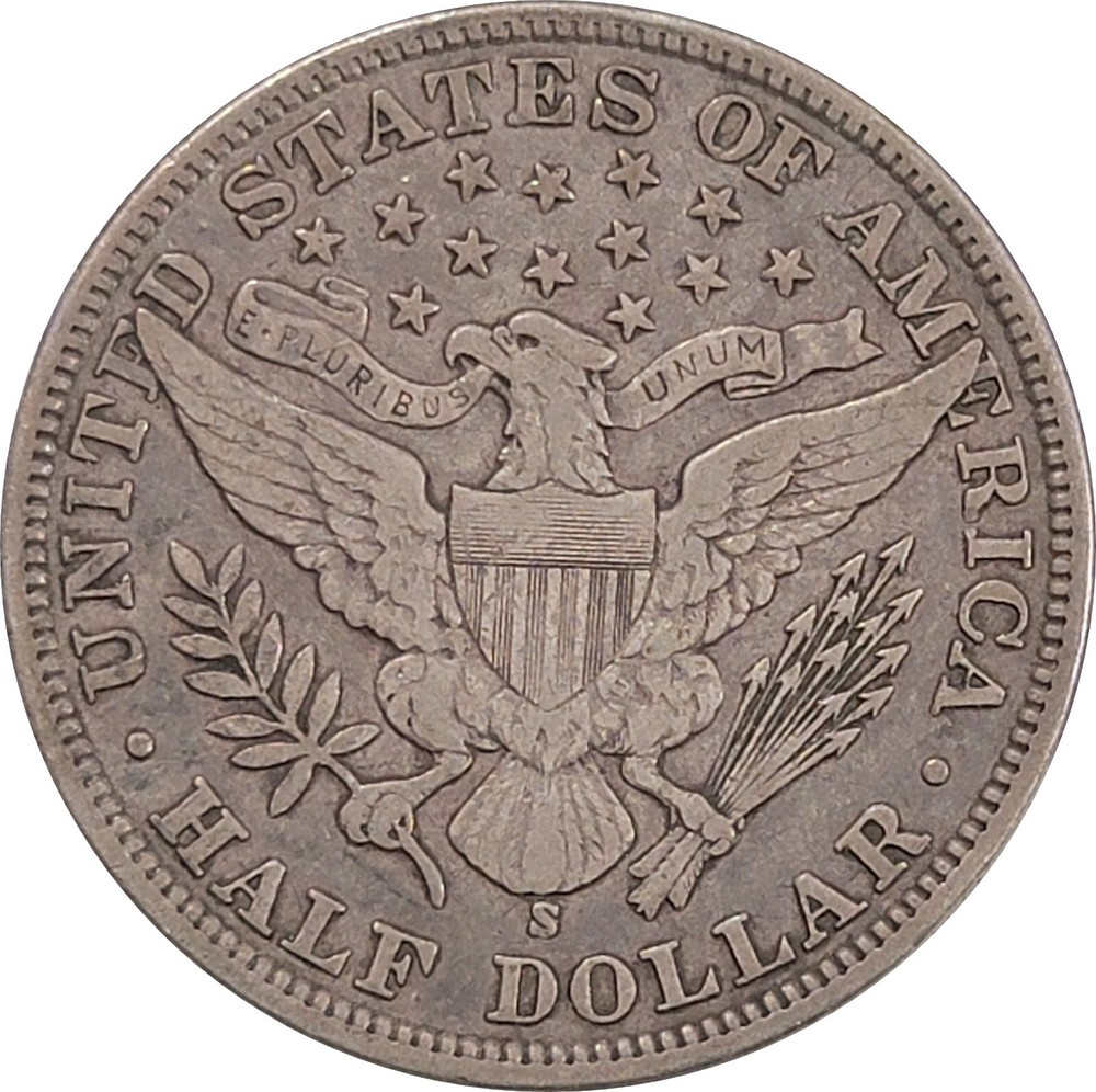 1905-S Barber Silver Half Dollar, Incredibly Original Example, VF, Very Fine