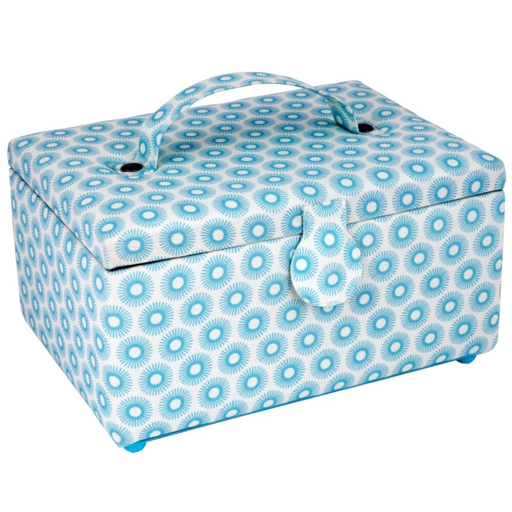 Dritz, Small Sewing Basket - Retro Blue