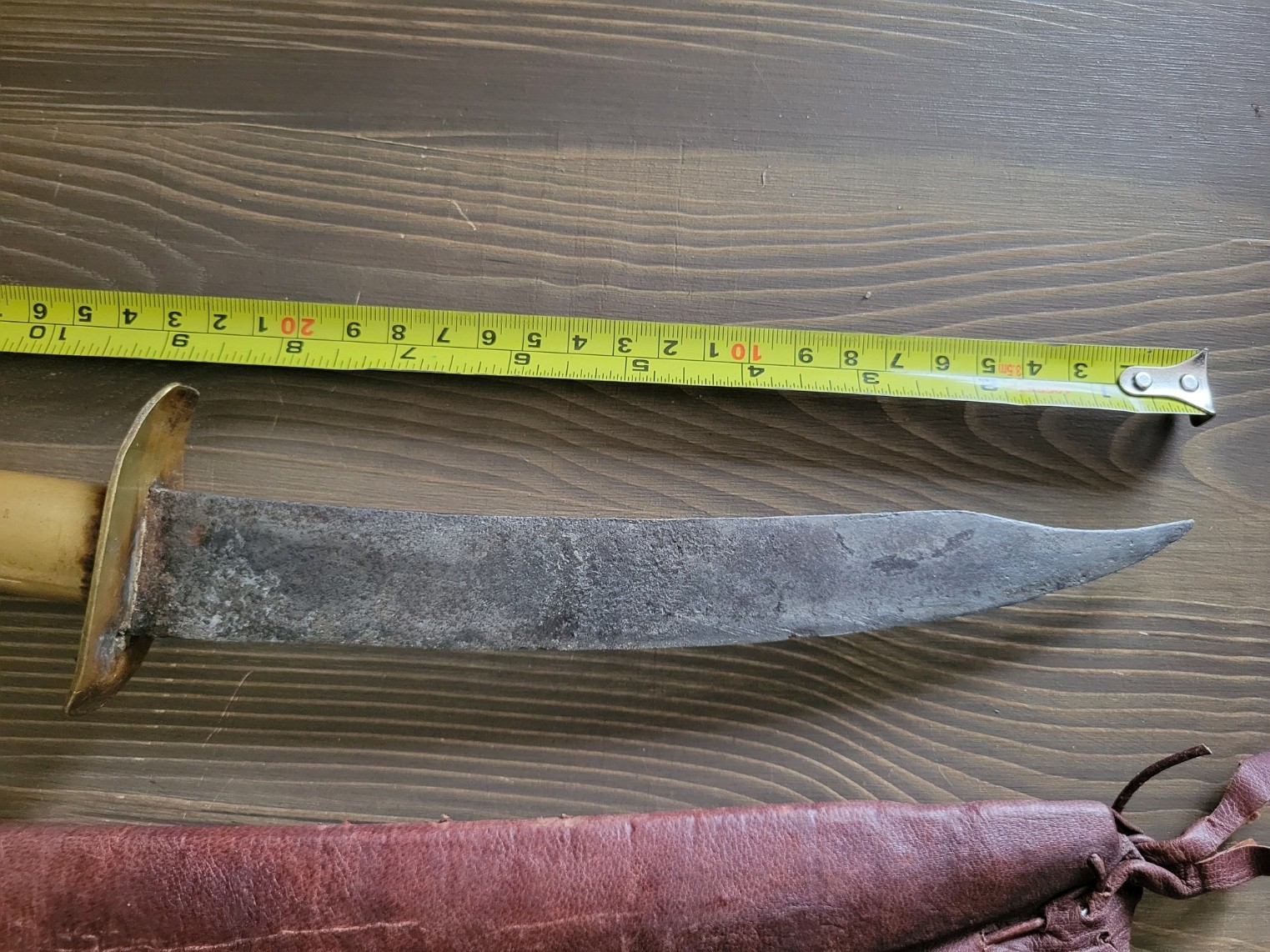 Civil War Brass Handle Bowie Fighting Knife Used Free Shipping