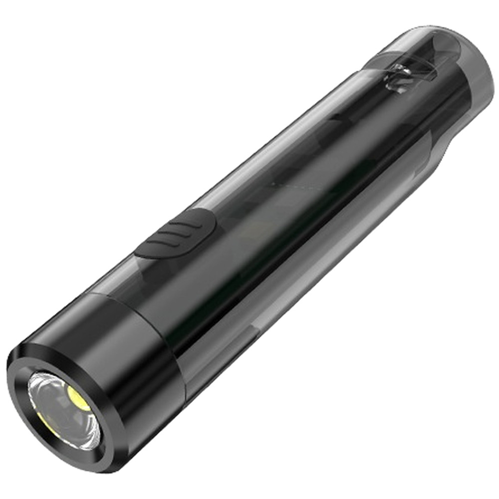 Rechargeable For MINI LED Flashlight Keychain with Whistle and 7 Light Modes