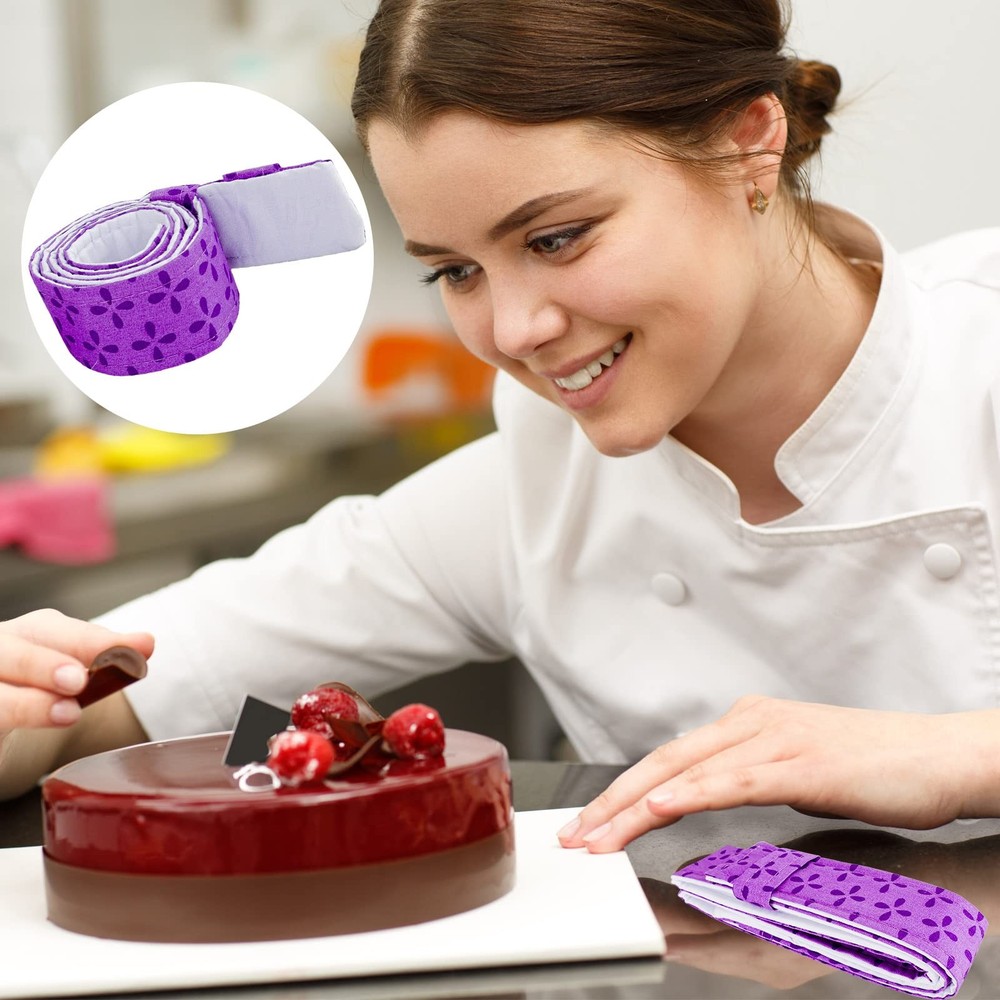 4-Piece Bake Even Strips, Super Absorbent Thick Cake Pan Dampen Strips, Keeps