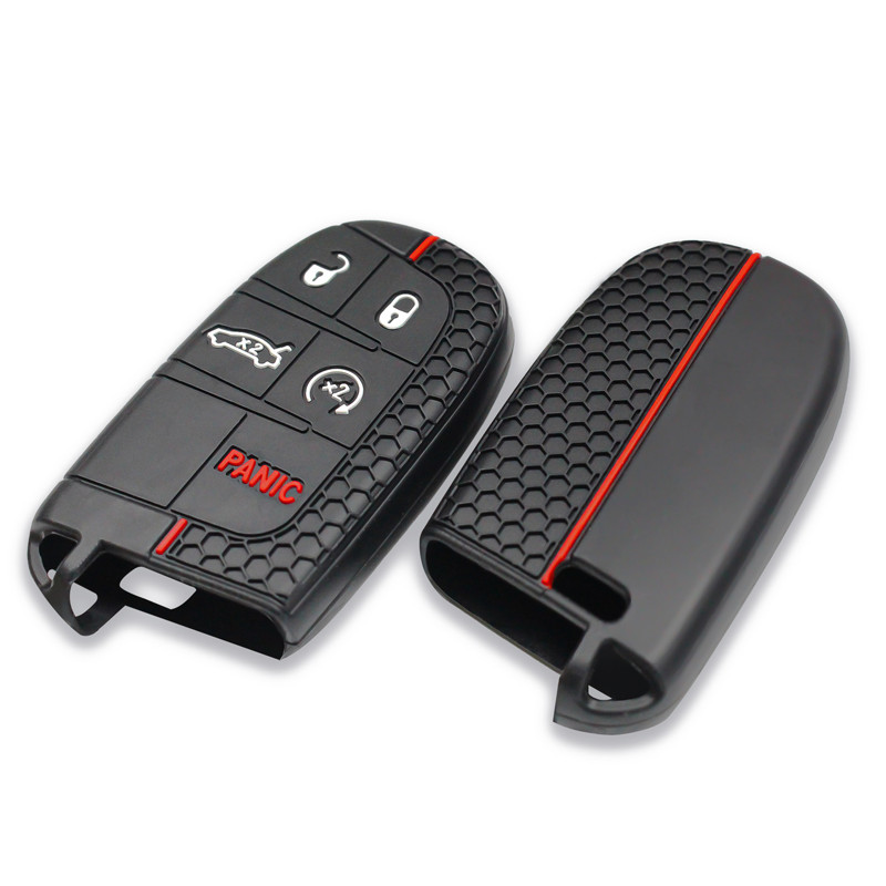 Silicone Key Cover for Jeep Grand Cherokee Renegade Dodge Challenger Durango NEW
