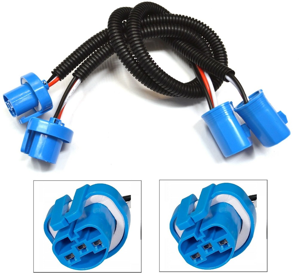 Extension Wire P 9004 HB1 Two Harness Head Light Bulb Replacement Plug Socket