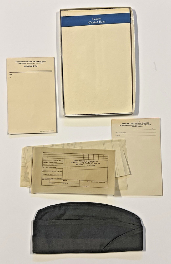 Original World War II Navy Seabees Locker Items; Lot of 6
