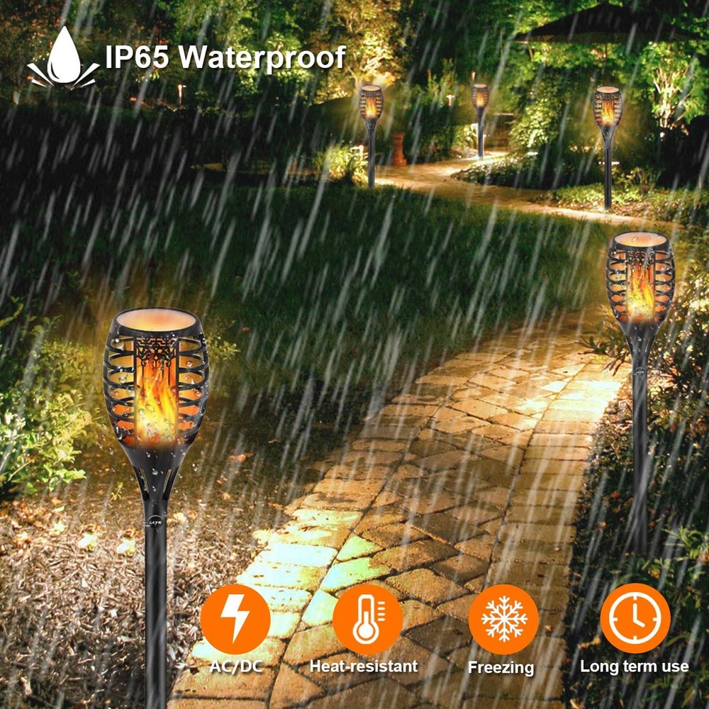 LUYE Low Voltage Torch Landscape Lights Wired Flickering Flames Torches...