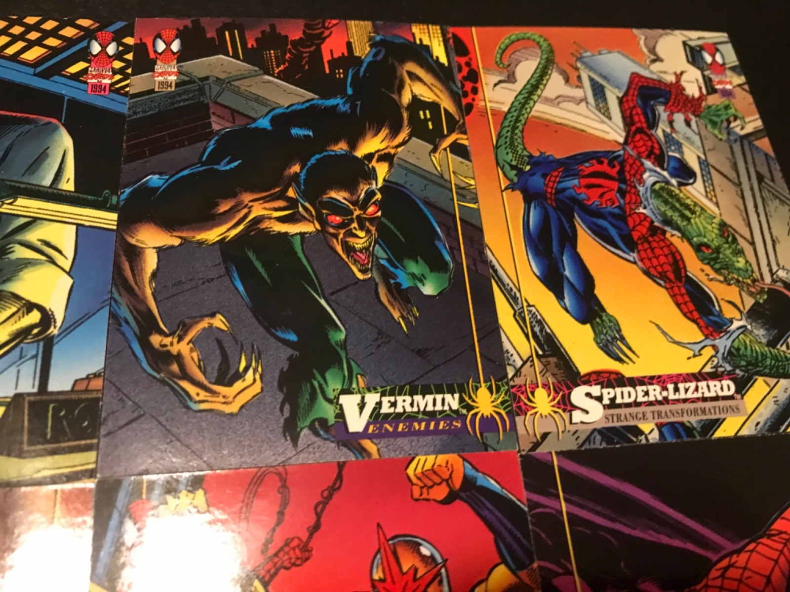 Spider-man 1994 Fleer Mixed Lot Of Cards - Lot Of 12 #4 Marvel Pack ~ Mysterio