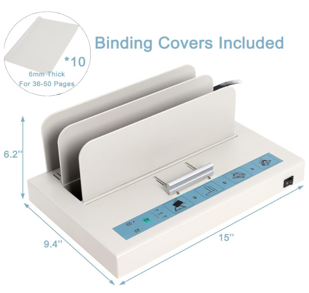 Thermal Binding Machine, 500 Sheet Capacity Document Heat Binder, A3/A4/A5, 110V