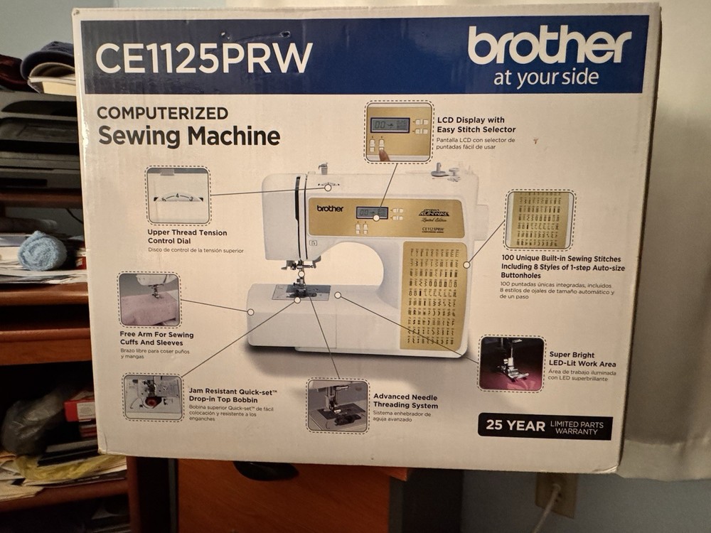 Brother Runway Edition CE1125PRW Computerized 100-Stitch Sewing Machine