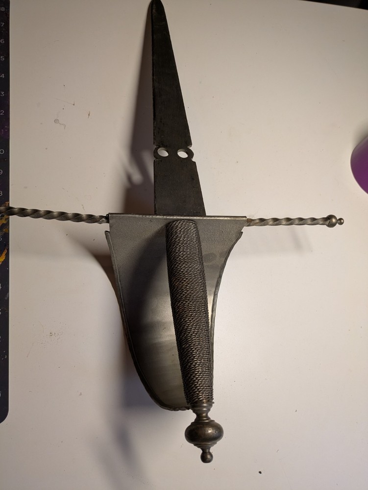 Rare Ornate Main Gauche Left Hand Dagger