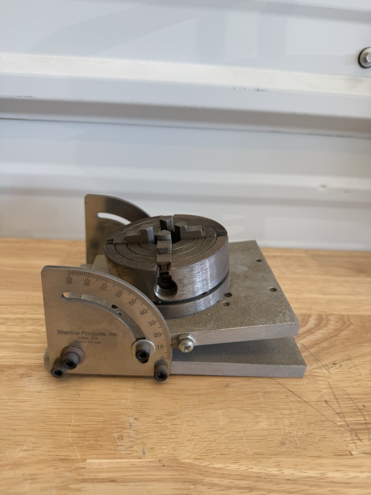 Sherline 3750 Tilting Angle Table Sine Plate for Milling Vise With 4 Jaw Chuck