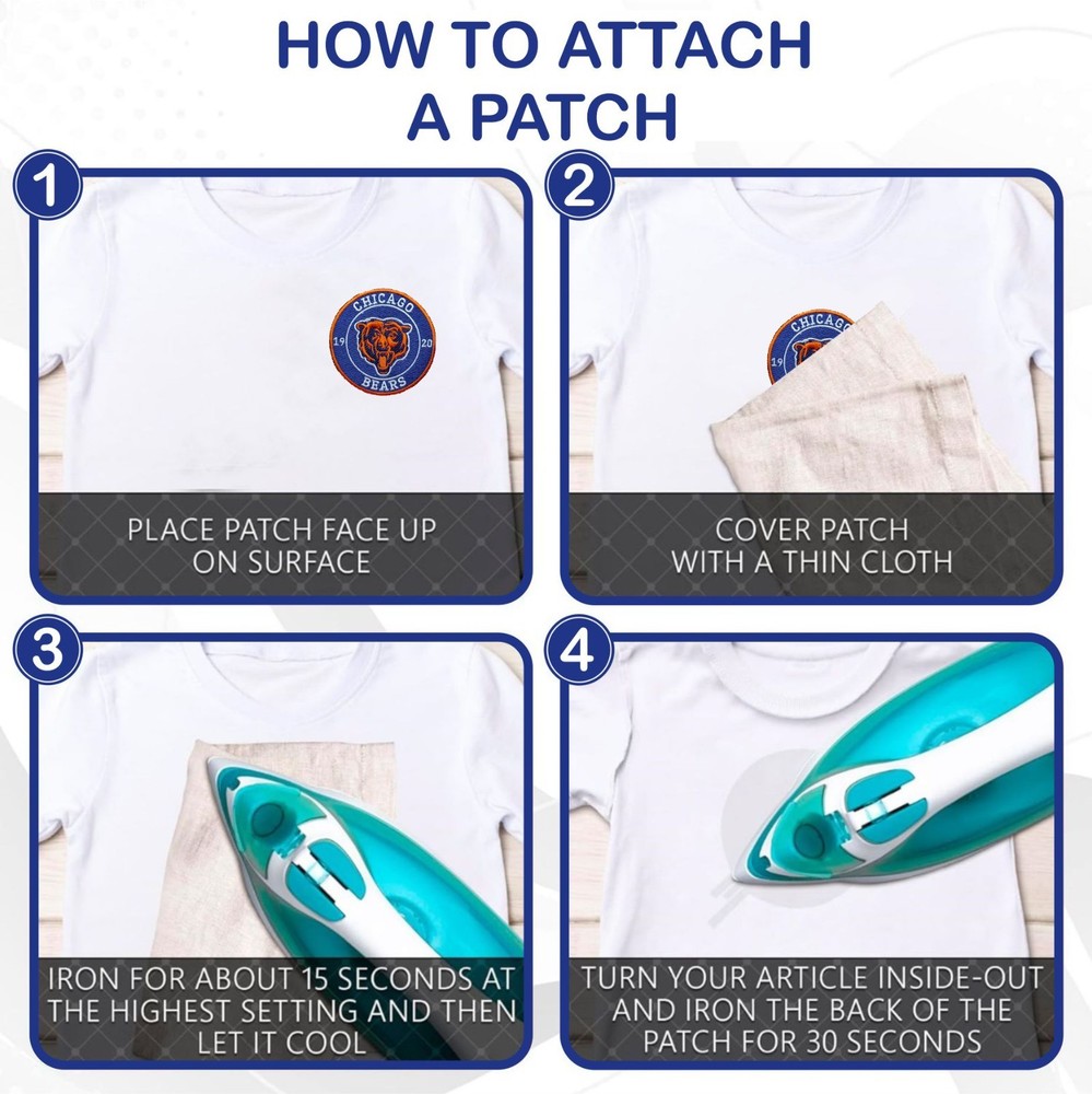 Chicago Bears NFL Team Logo Iron On Patch - Sew Patch - Embroidered Patch