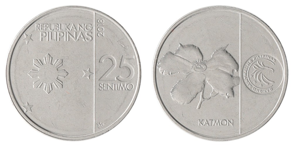 Philippines 25 Sentimo, 2017-2020, KM #299, Mint