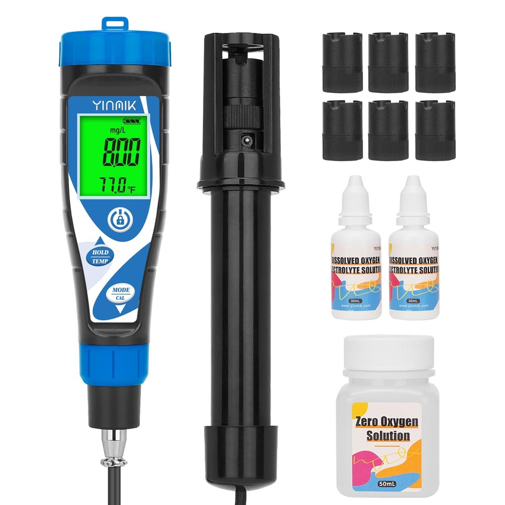 YINMIK Dissolved Oxygen Meter Digital Dissolved Oxygen Test kit for Aquarium Oxy
