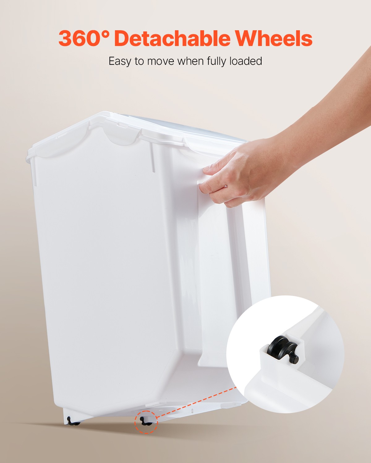 VEVOR 4.5Gal/20Lx2 Large Ingredient Storage Container Airtight Kitchen Flour Bin