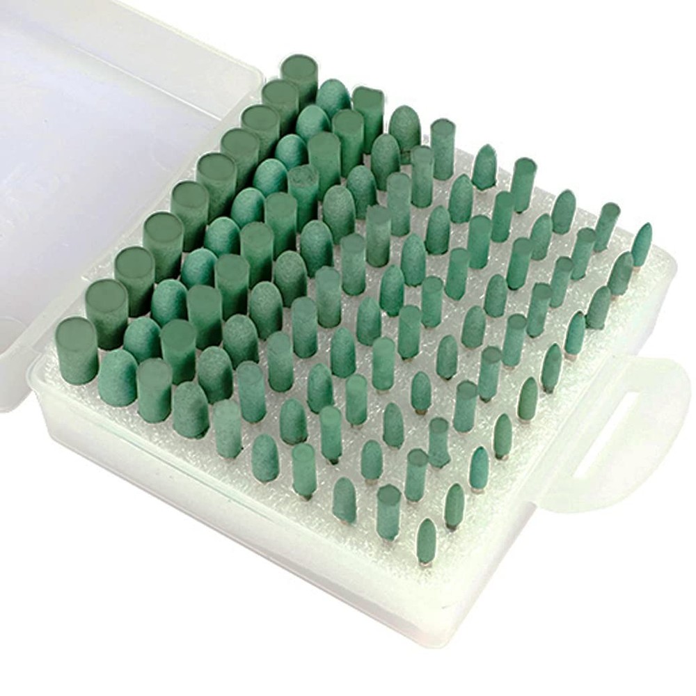 100 Pcs 𝐑𝐮𝐛𝐛𝐞𝐫 𝐏𝐨𝐥𝐢𝐬𝐡𝐢𝐧𝐠 Bits - 1/8 Inch Shank Silicone Rubber...