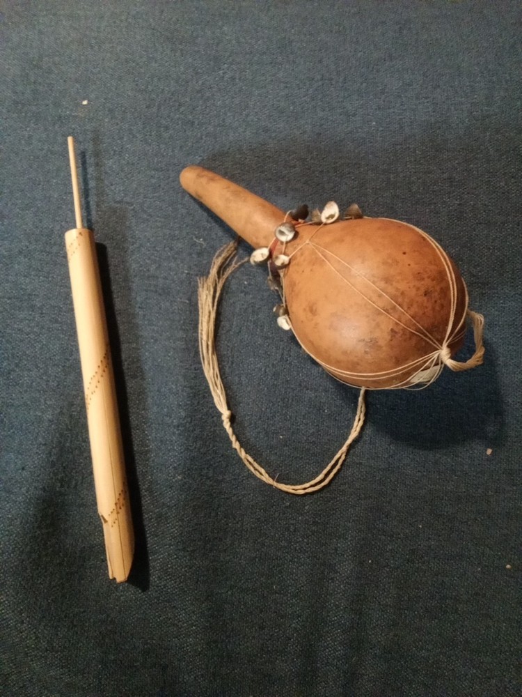 Handmade ~ Musical Instruments, Flute And Maraca