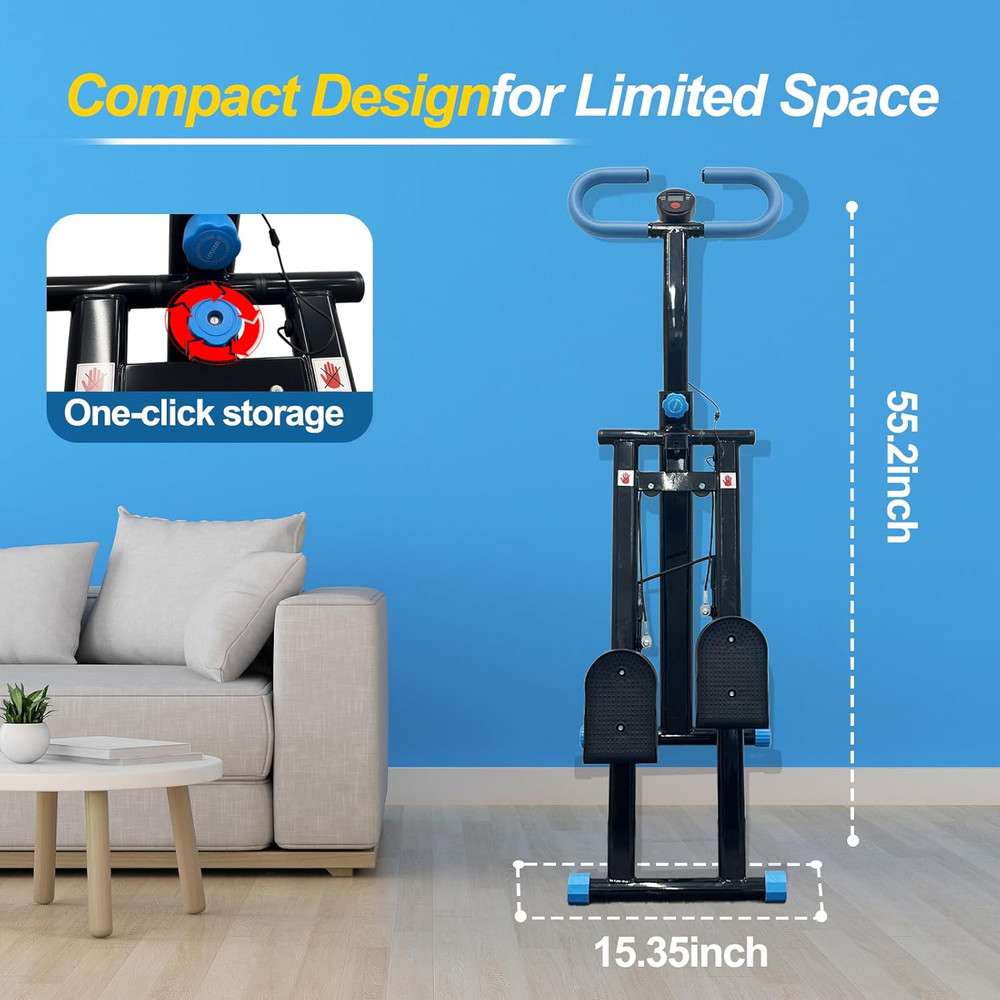 Stair Stepper for Home Vertical Climber, Foldable Full Body Exercise Aerobic Cli