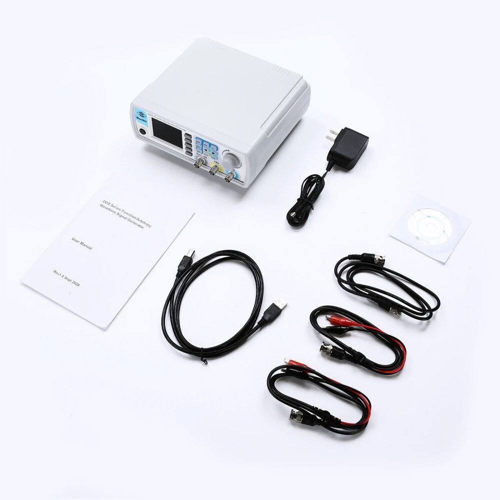 Dual Channel DDS Arbitrary Waveform Signal Generator 200MSa/s 60MHz LCD Display