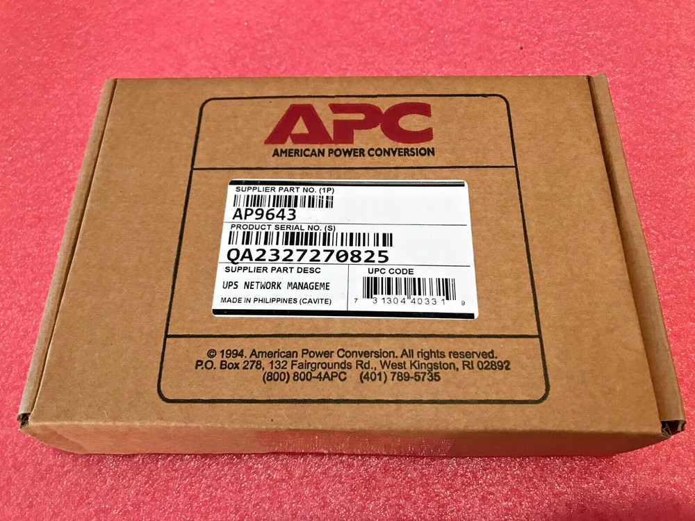NEW APC AP9643 UPS Network Management Card 3 Adapter