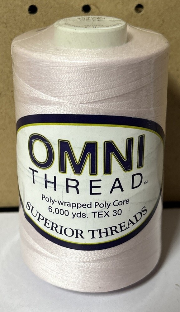 Omni Light Pink 3128 Polyester Thread 2-ply 40wt 6000yd Poly Wrapped Poly