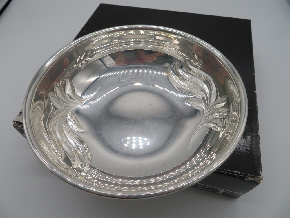 Kirk Stieff Felchi Silverplate Bowl Made In Italy 7" Original Box