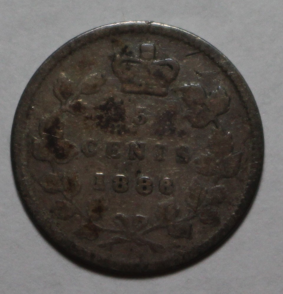 1886 Canada 5 Cent PD27